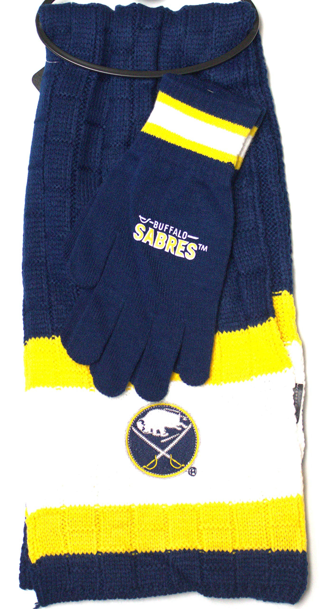 Littlearth Buffalo Sabres Cold Weather Knit Scarf and Glove Set