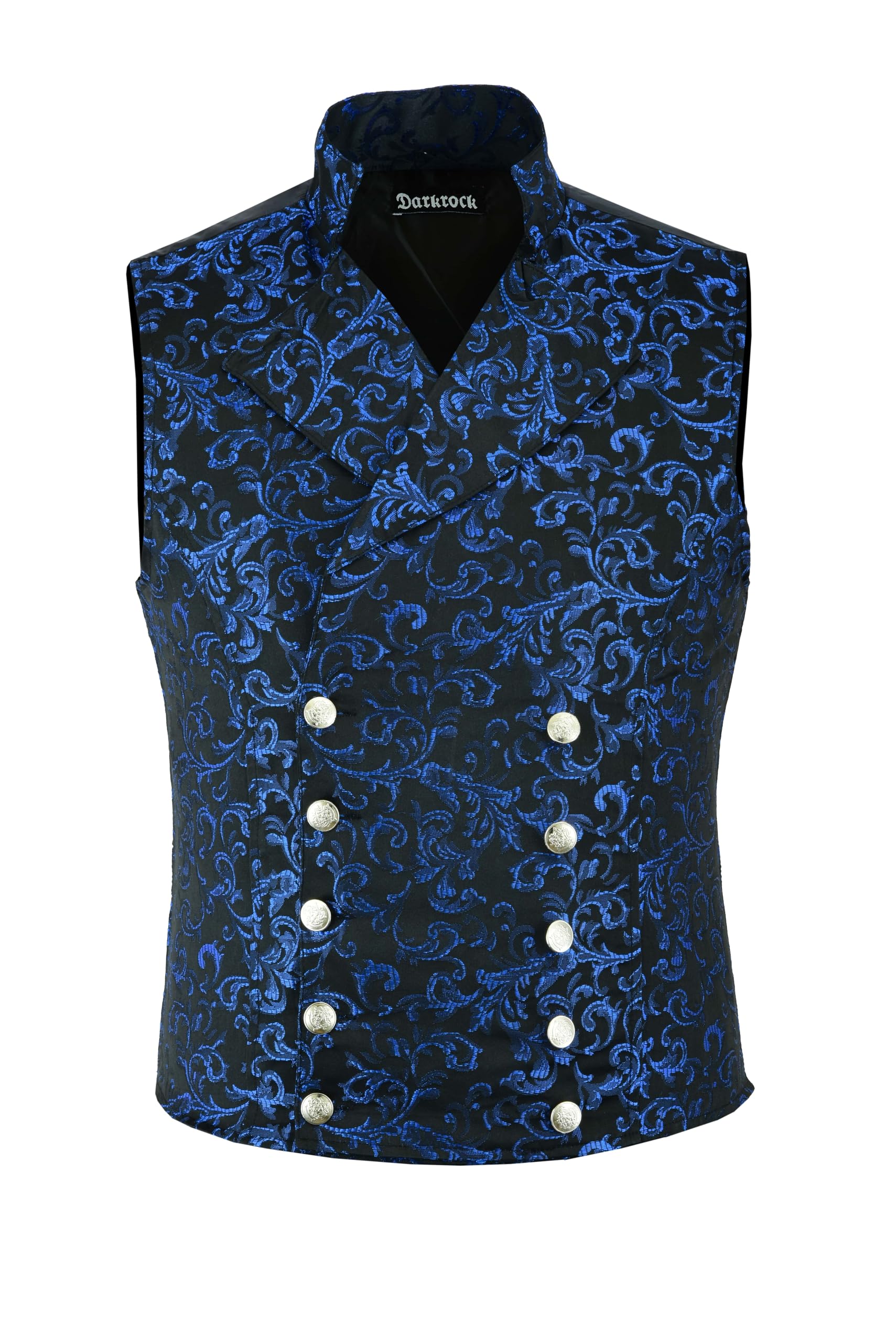 darkrock Prime Quality Men's Brocade Double-Breasted Vest Waistcoat Gothic Aristocrat Steampunk Victorian/USA Sizes-picture-17