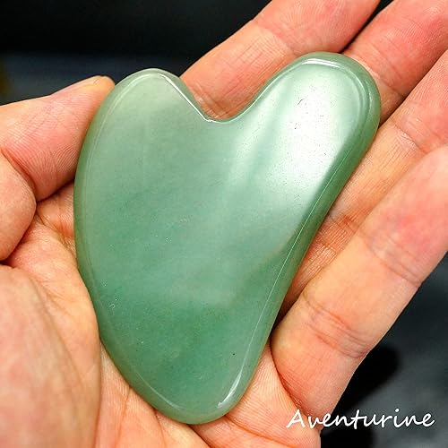 Miniatura 5 de Authentic Gua Sha Jade Stones Asian Owned, GuaSha Facial Tool, Face Body Massage SPA Acupuncture Therapy Trigger Point Treatment (Rose Quartz)