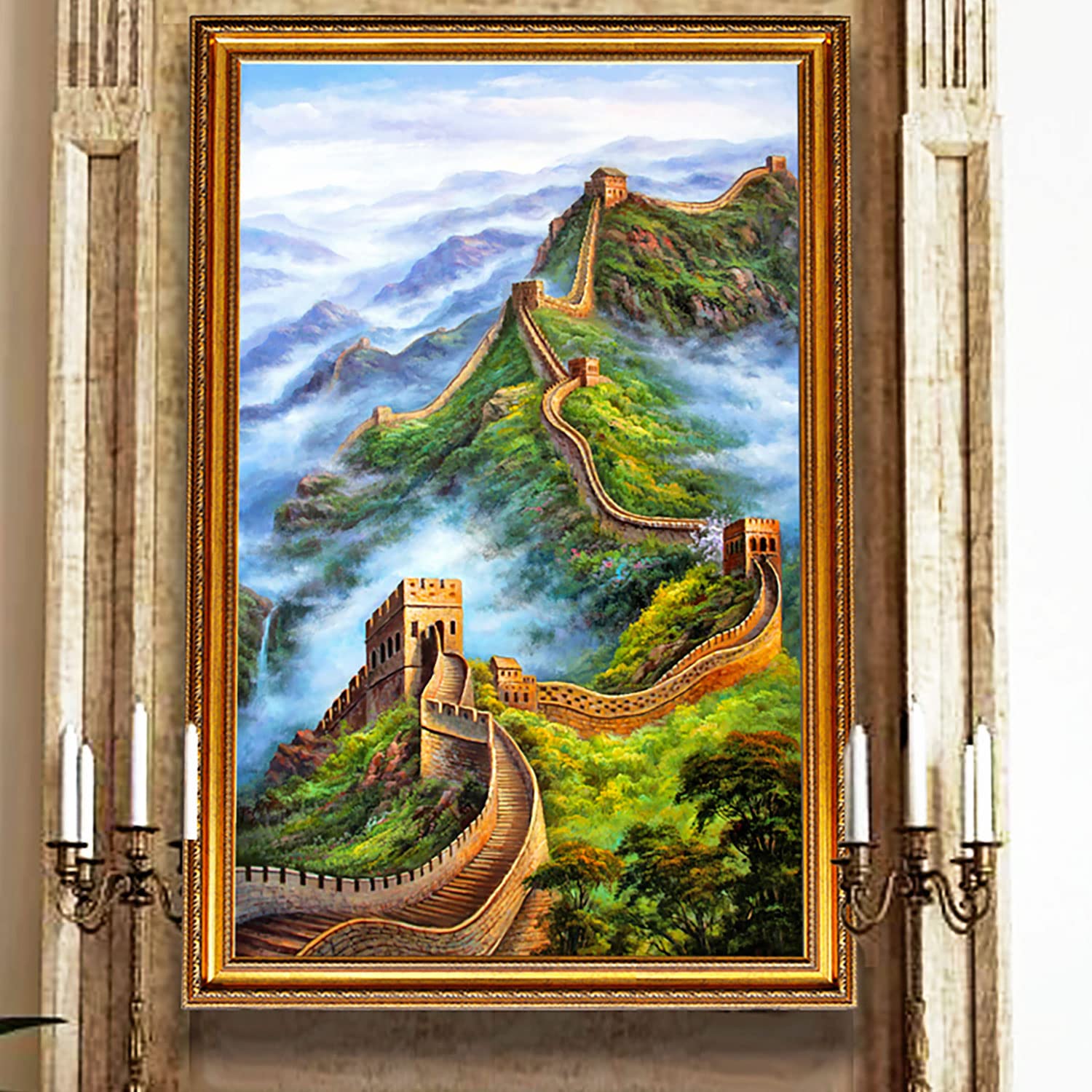 Kit 5D Diamond Painting ZGmaxCL – Laghetto E Fiori – 100x40 Cm – Tela Completa