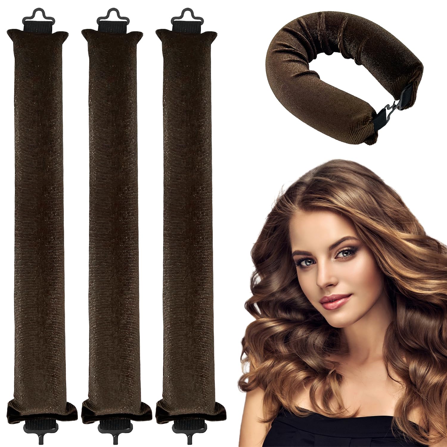 3 Pcs Heatless Curlers, Heatless Curls