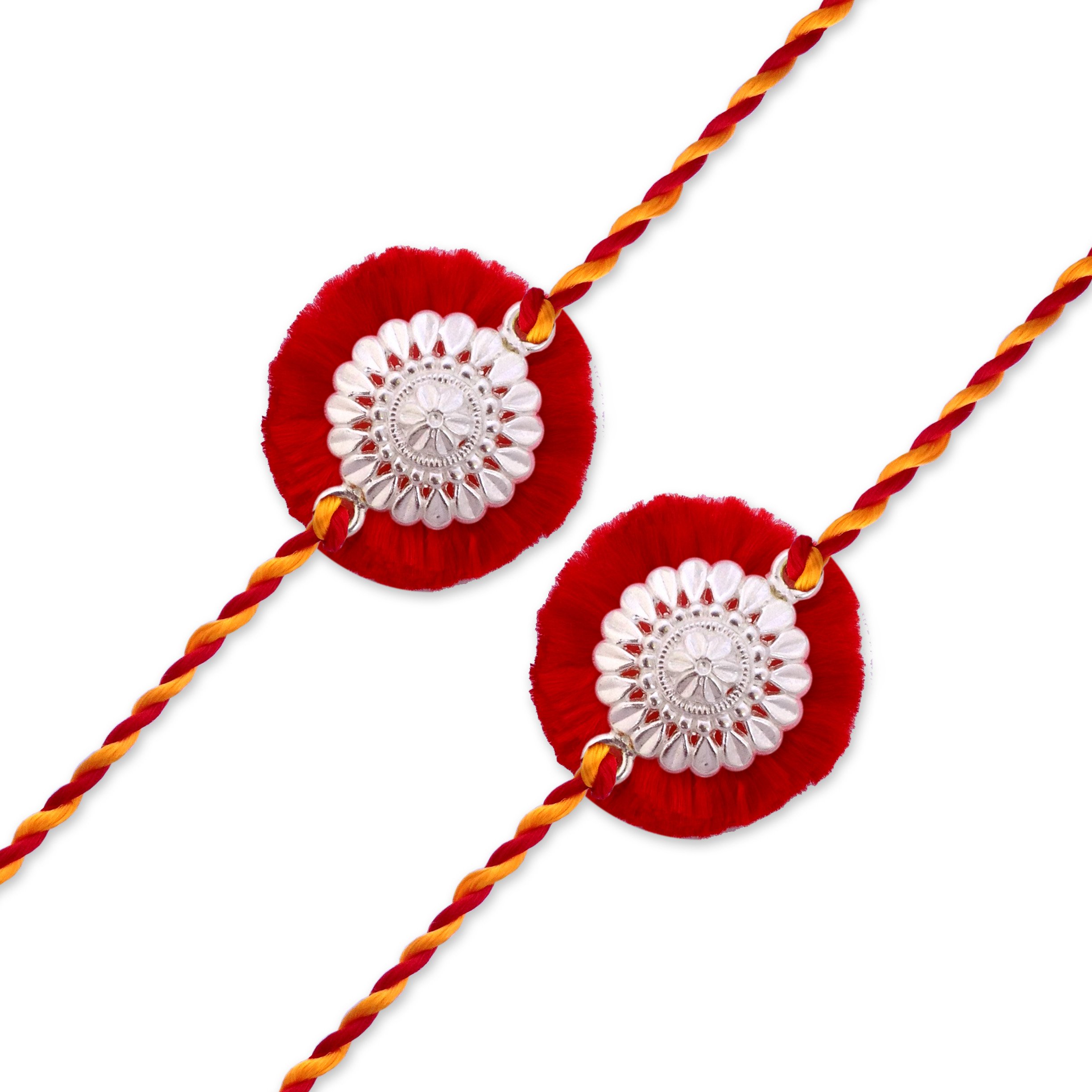 99.5% Fine Silver Certified Best Rakhi Pack of 2-image-20