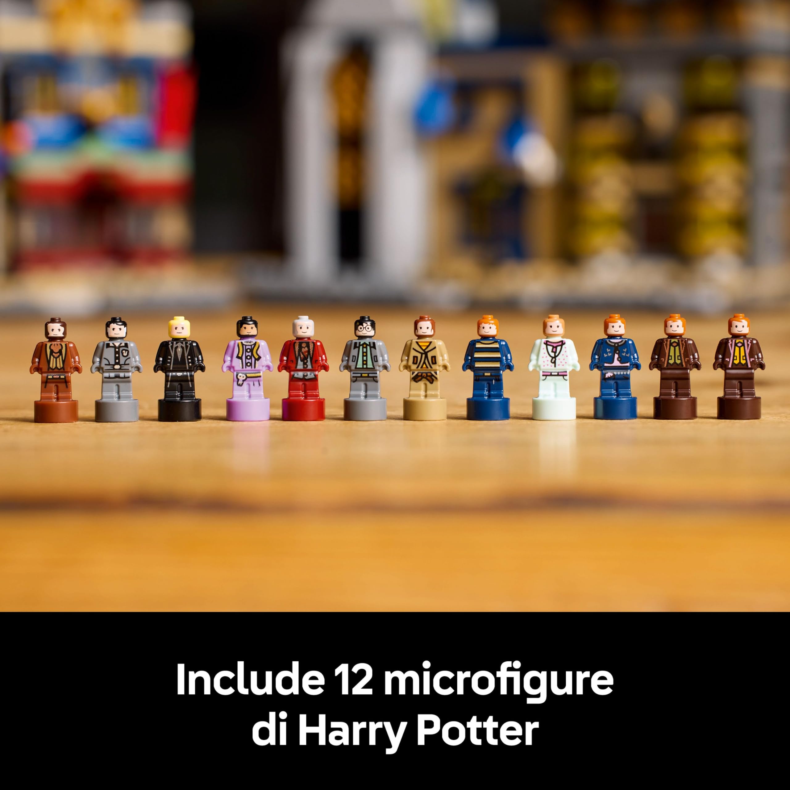 LEGO Harry Potter Negozi di Magia di Diagon Alley, Miniatura da Esposizione e Collezione con 16 Microfigure tra cui Harry, Draco Malfoy, Hermione Granger e Famiglia Weasleys, Regalo Uomo o Donna 76444