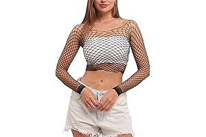 Lemon Girl Fishnet Crop Top: Captivating and Daring