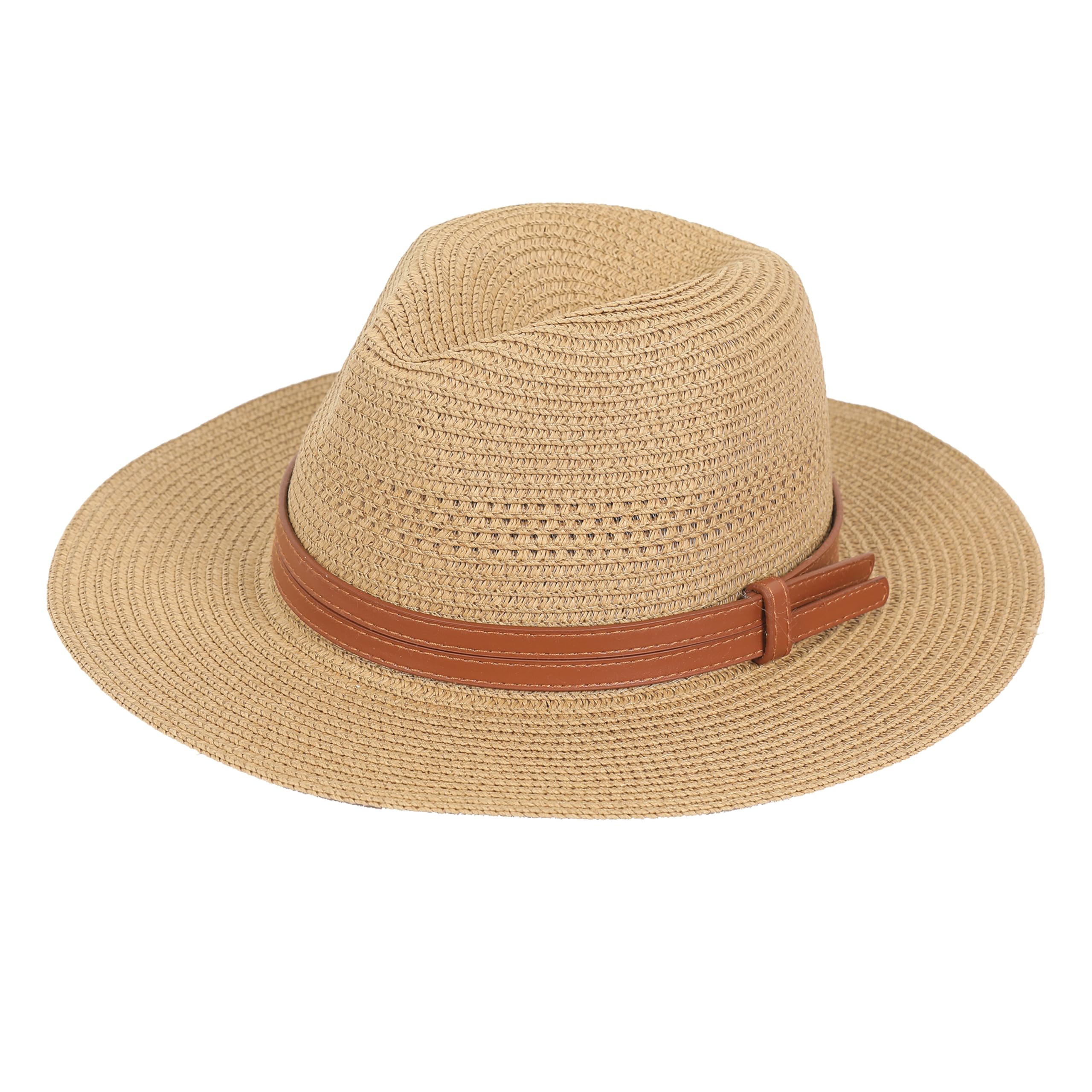 FabSeasons Men's Straw Panama Hat - Beach Sun Protection Cap Brown, Free Size 4