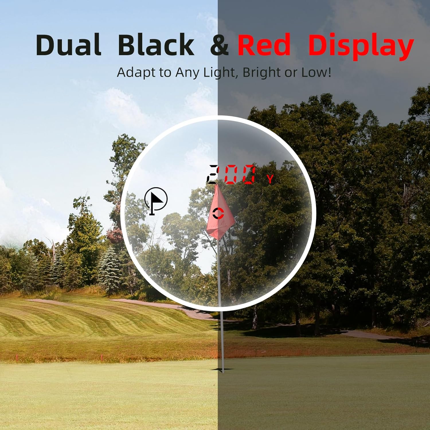 MilESEEY PFS2 Golf Rangefinder with Slope, 1100 Yds Range Finders, ±0.5 Yard Accuracy Laser Rangefinders for Golfing, 450 Yds Flag Pole Locking Vibration, Range Finder Golf Gifts for Men