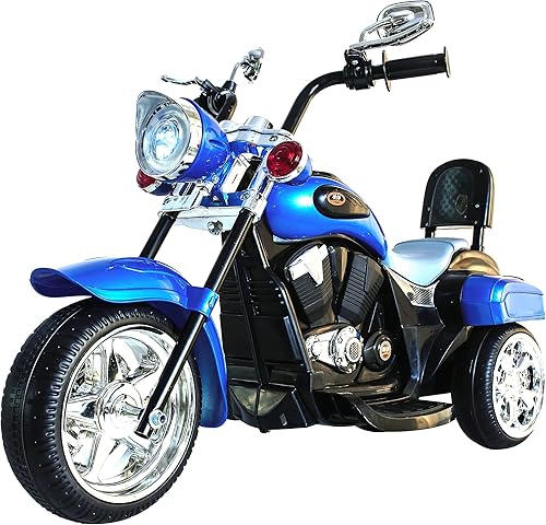 Freddo Motocicleta de juguete, triciclo de motocicleta de 6 V con luces LED, bocinas hacia adelantemarcha atrás, 2 opciones de velocidad, juguetes