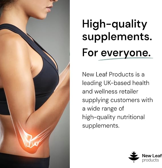 Calcium and Vitamin D3 Tablets - Calcium Supplement - 120 High Strength Tablets with Vitamin D3 - Made in The UK by New Leaf Bone & Muscle Health