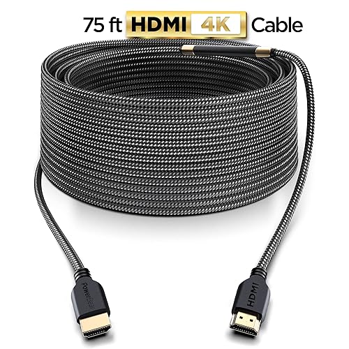 Miniatura 18 de PowerBear - Cable HDMI 4K 10 pies, nailon trenzado y conectores dorados Pack de 1 Negro