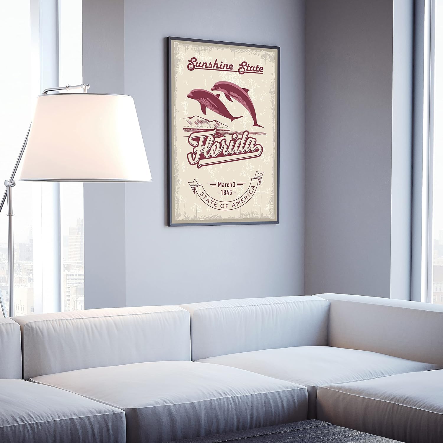Delaware State Poster Print, Delaware State Emblem Poster, Delaware State Symbol Poster Print, Retro Travel State Poster, Home and Office Wall Art Poster - 16x20 Inches