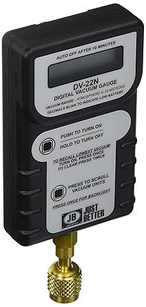  Jb Industries Dv 22 N A Prueba De Fugas Digital Aspiradora Gauge Automotriz