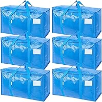 Vista 19 de Ticonn - Bolsa de transporte extragrande con cremalleras y asas de transporte, resistente, para ahorrar espacio, color azul