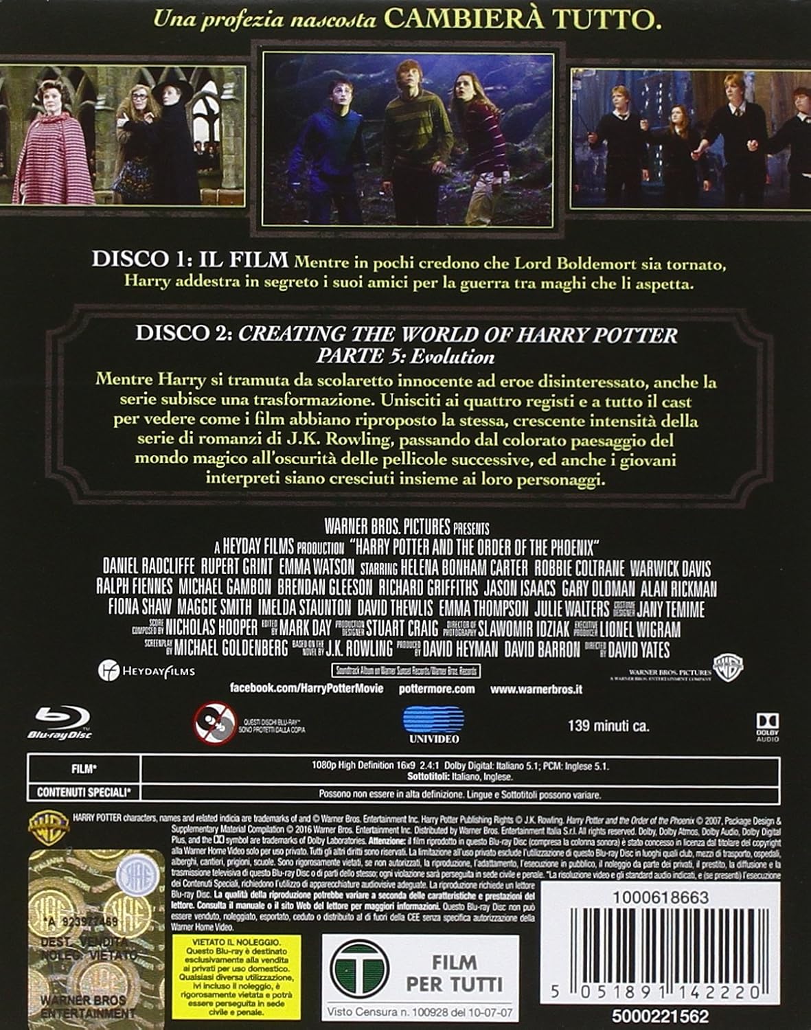 Harry Potter E L'Ordine Della Fenice (Ltd Steelbook) [Blu-Ray] [Import]