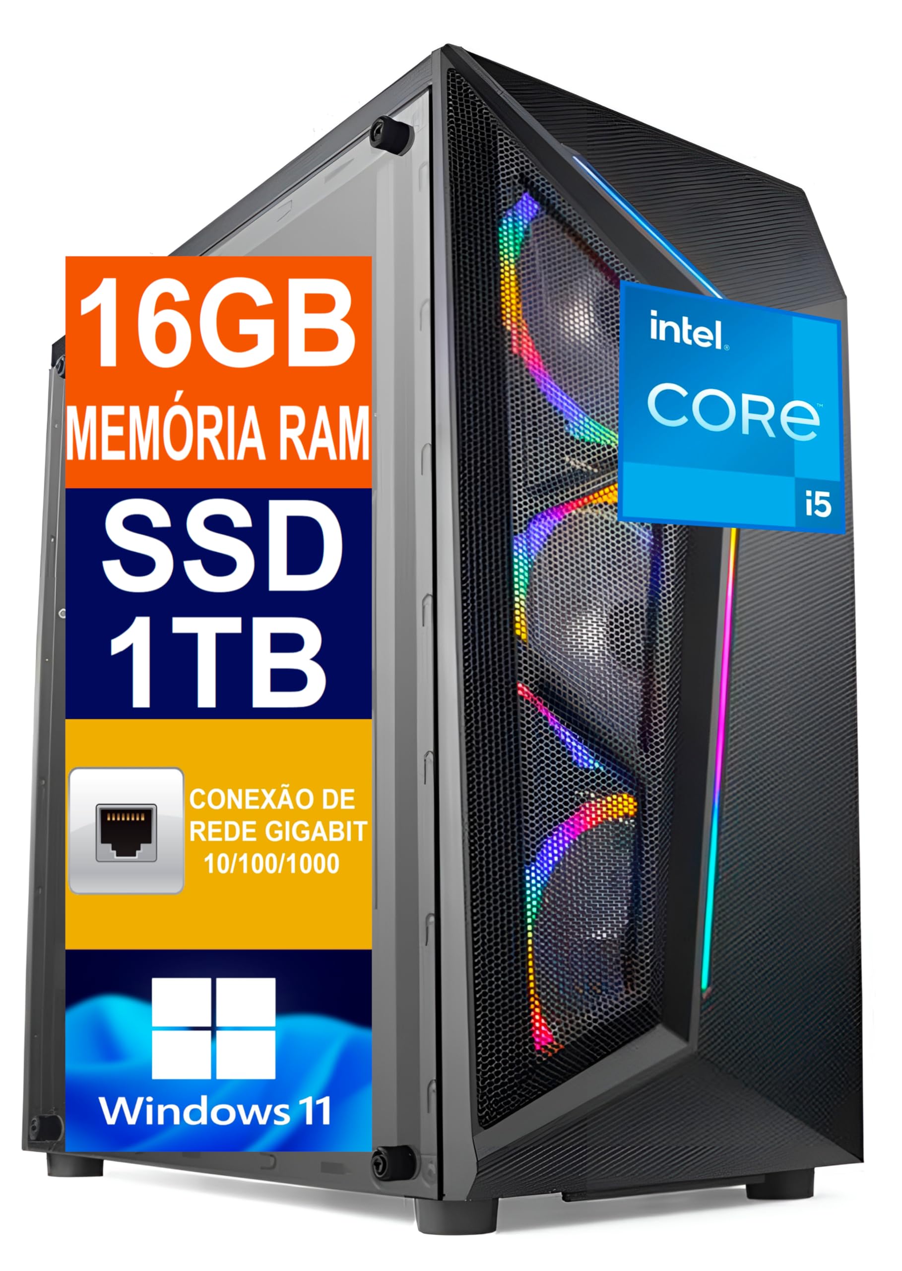 Pc Gamer Computador Cpu Intel Core I5 12400 Décima Segunda Geração