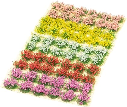 60 قطعة DIY مصغرة زهرة ملونة مجموعة ذاتية اللصق مجموعات نباتية العشب الثابت Tufts لقطار المناظر الطبيعية للسكك الحديدية المناظر الطبيعية الرمل التخطيط العسكري نموذج قواعد مصغرة وديوراما
