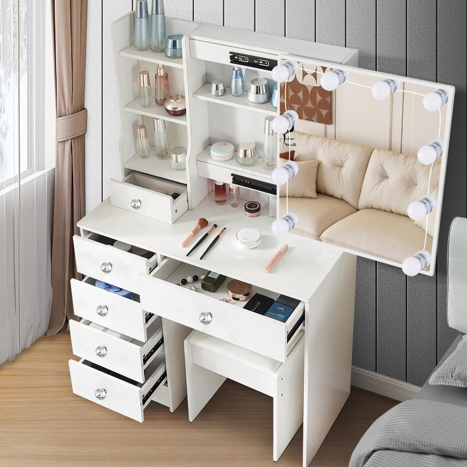 Porte-bougies Déco Relaxdays - Plateau Bois + 3 Bougeoirs - Ambiance Cosy