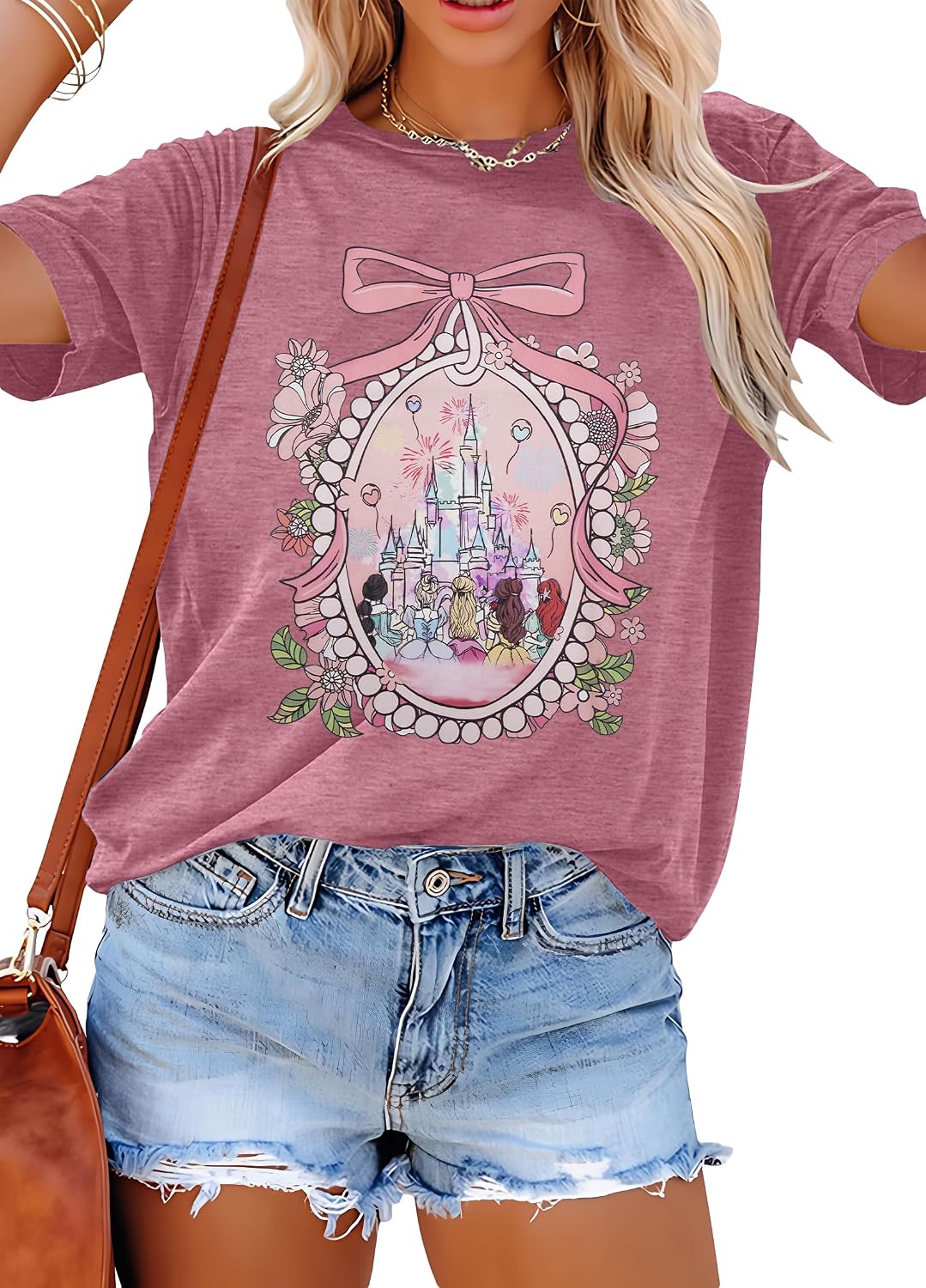 SFHFY Magical Shirt for Women Magic Kingdom T Shirt Family Vacation Tee Castle Fairy Tale Graphic Short Sleeve Tops