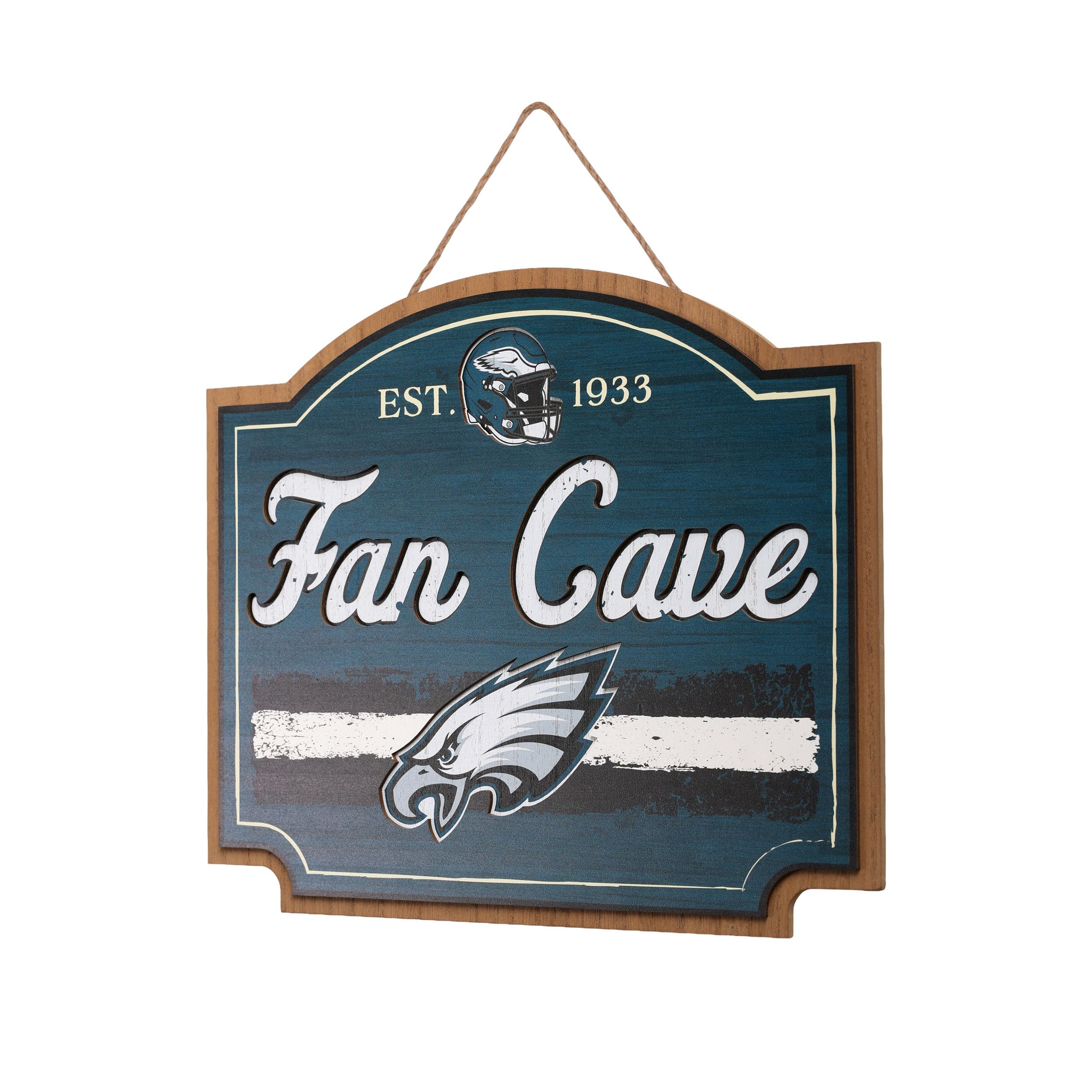 FOCO NFL Official Primary Logo Established 15" Fan Cave Wall Sign (Philadelphia Eagles, One Size)
