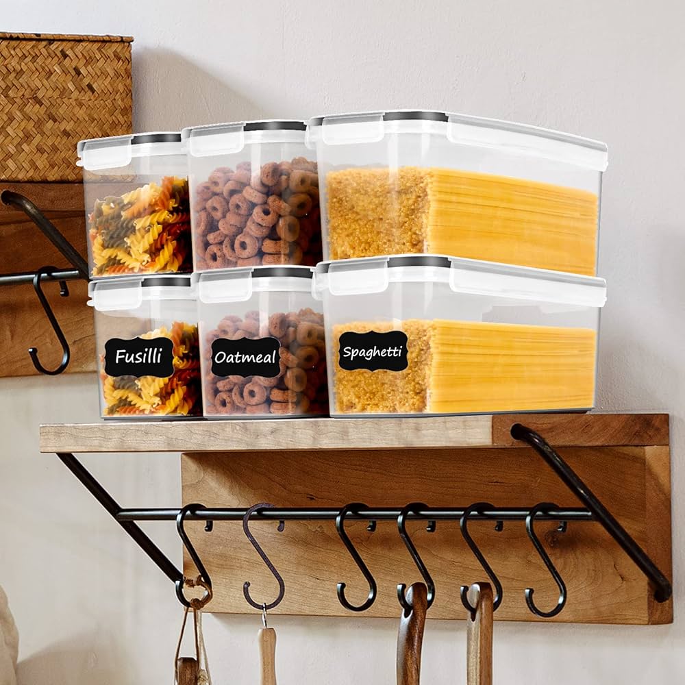 Pasta Box Spaghetti Noodles Container Kitchen Refrigerator Noodle Box Plastic Cover Food With Locking Lids 2 Pack Blue