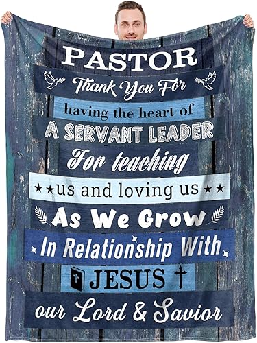 Regalos de agradecimiento para pastores, regalos de manta para pastor, regalos para pastores para hombres, regalos de cumpleaños para pastores