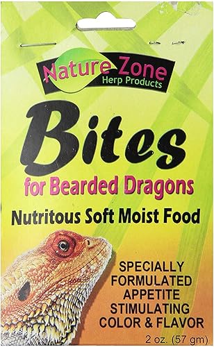 Nature Zone (6 Pack) Juvenile Bearded Dragon Bites Nutritious Soft Pet Food 2 oz