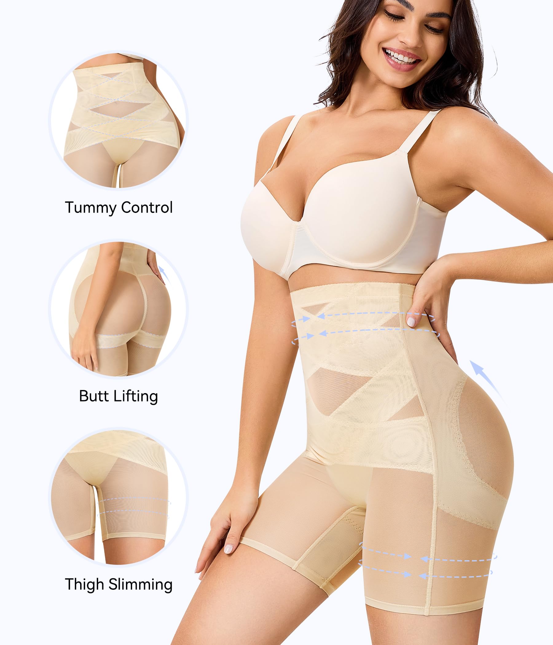 Mutandine modellante per il controllo della pancia Mutandine di sollevamento del culo a vita alta modellante per il corpo intimo coscia cintura più sottile