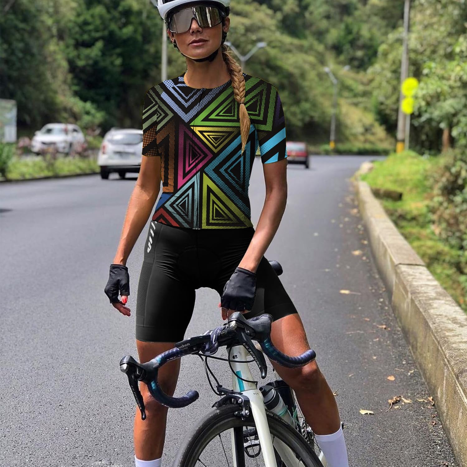 Wulibike Cycling Jersey Women Long Sleeve,Bicycle Biking Bike Shirts for Women with Pockets