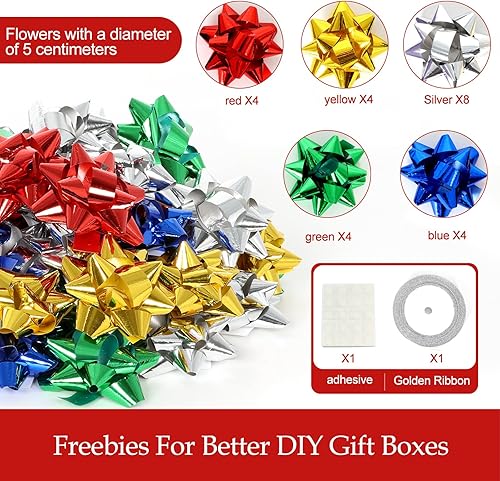 Miniatura 3 de joyhalo Paquete de 24 cajas de regalo con tapas para regalos, cajas de regalo de Navidad de papel kraft de varios tamaños a granel para ropa,