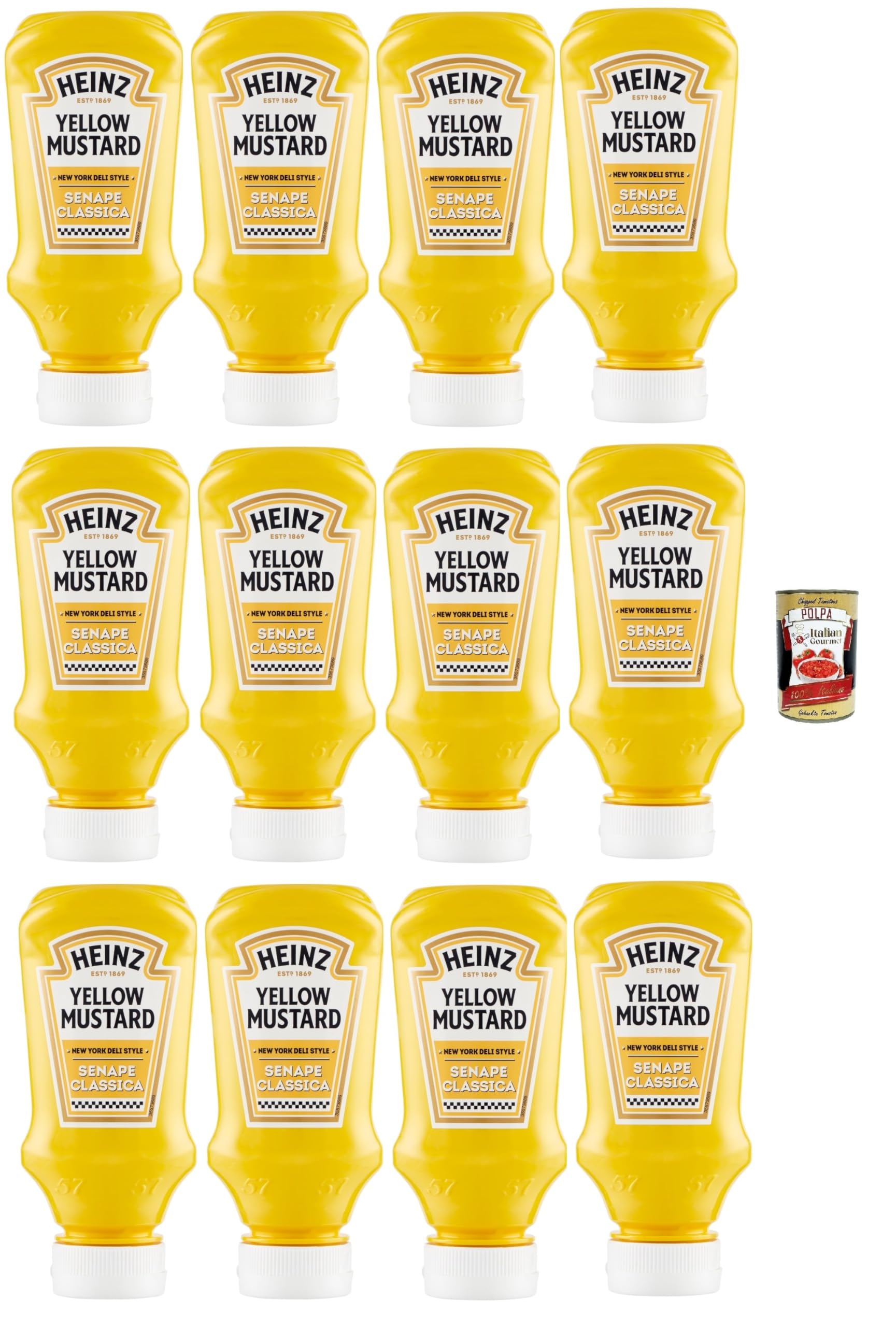 Italian Gourmet Senape Classica Yellow Mustard 12 x 240g New York Style