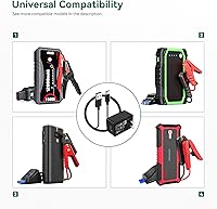 Vista 4 de FITE ON Cargador de alimentación tipo C de 5 V compatible con NEXPOW Car Jump Starter 1500A 2000A Peak Battery Starter; GOOLOO GP2000 GT3000