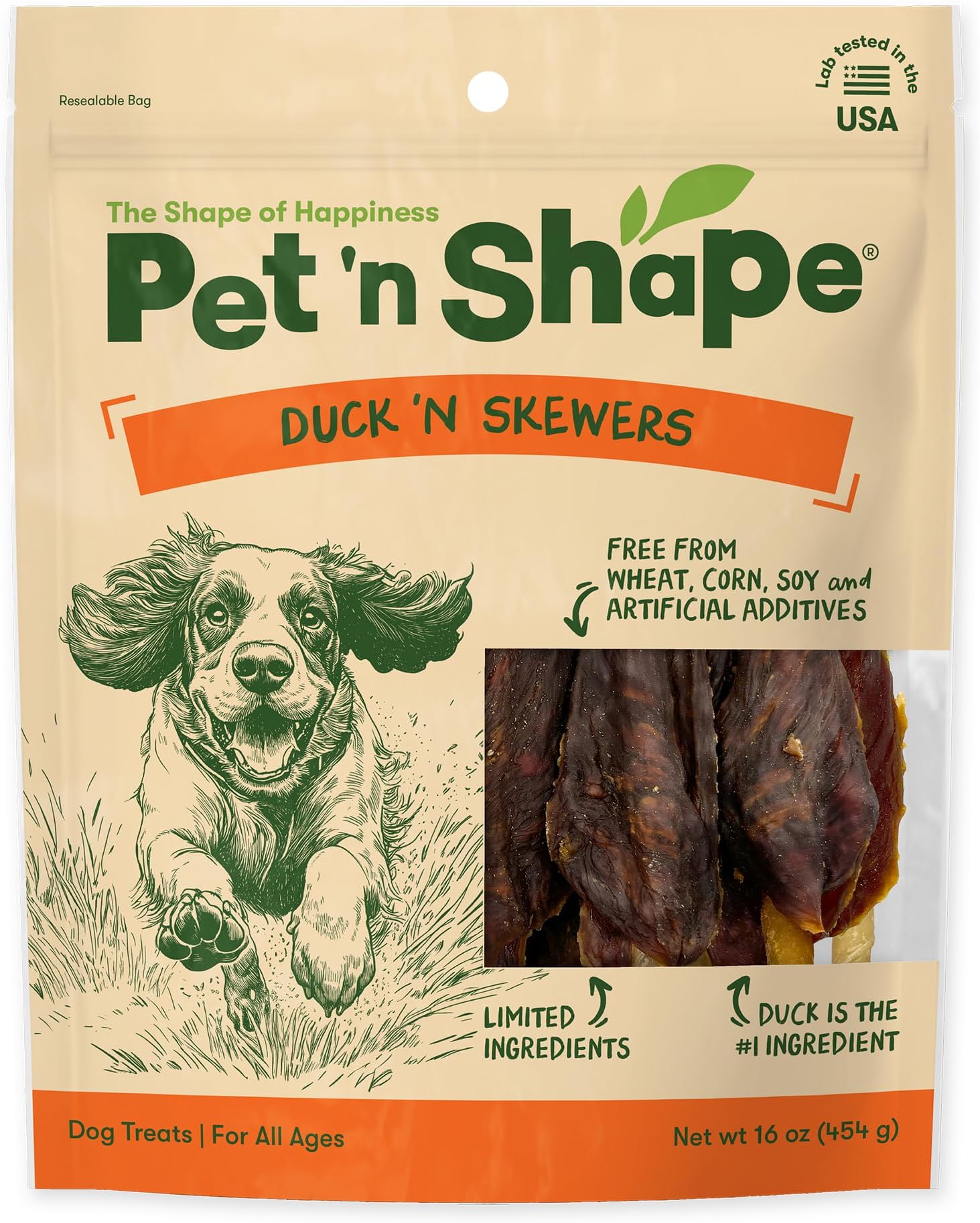 Chik 'n Skewers – Duck Wrapped Rawhide Chew Dog Treats - 1 Pound
