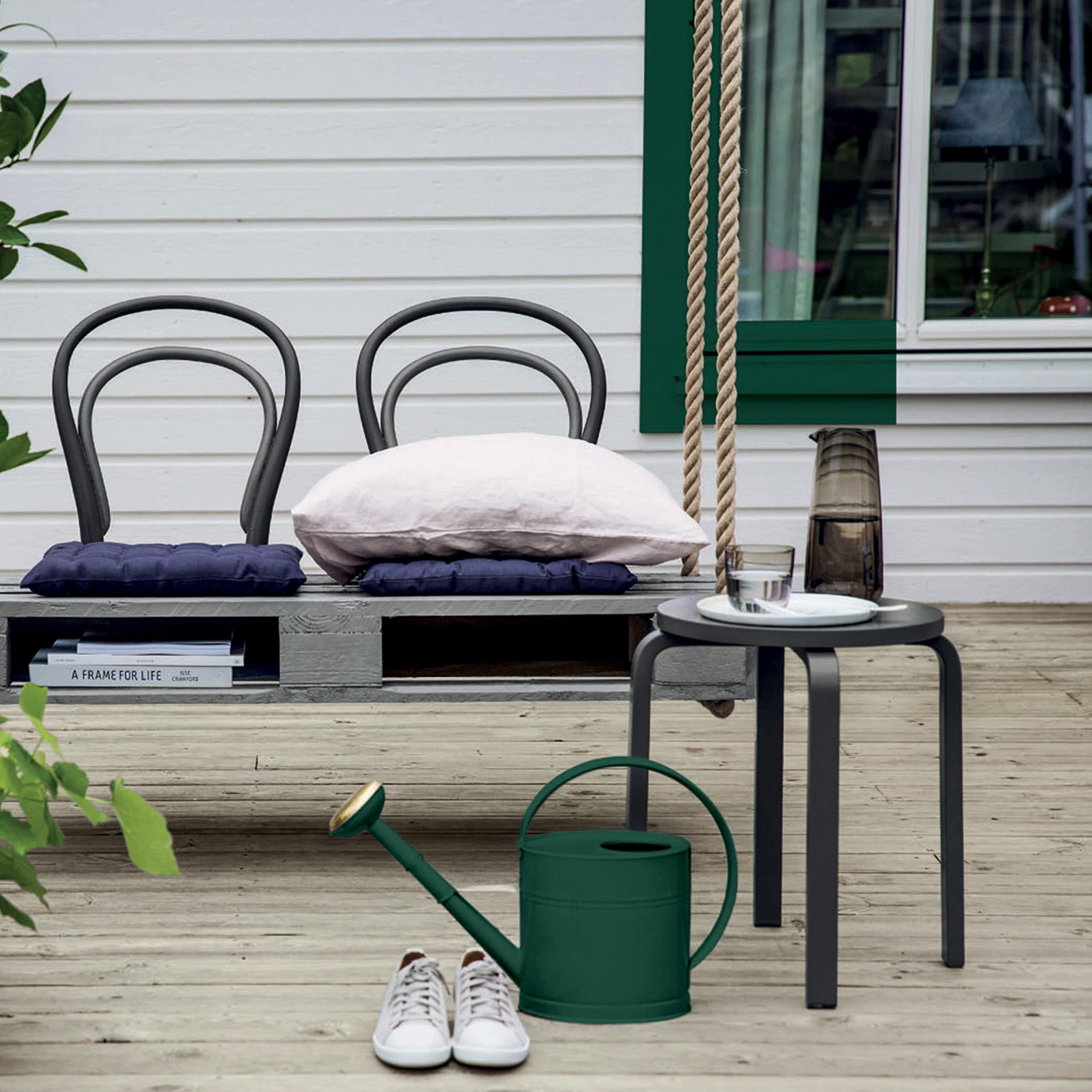 Julien Peinture Multi-Matériaux Satin en phase Aqueuse - Bois, Fer, Alu, PVC, Zinc, Acier galvanisé, brut ou peint - Vert Basque 0,5 L