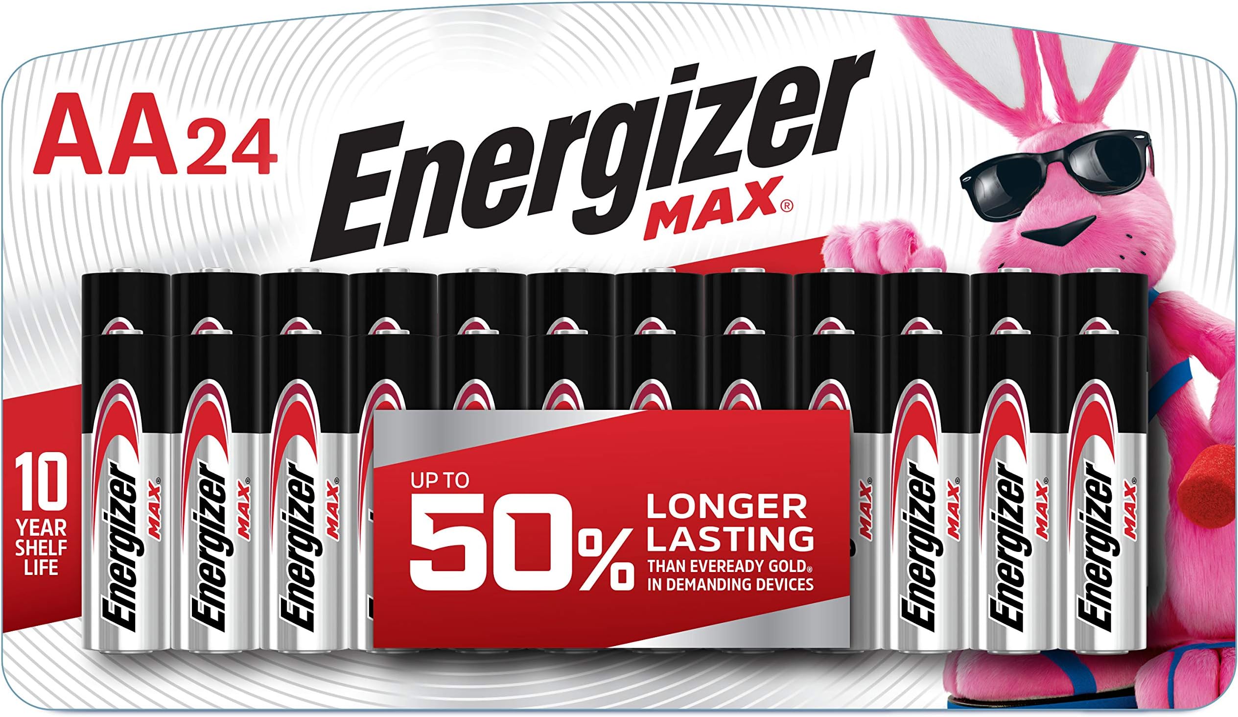 MAX AA Batteries (24 Pack), Double A Alkaline Batteries