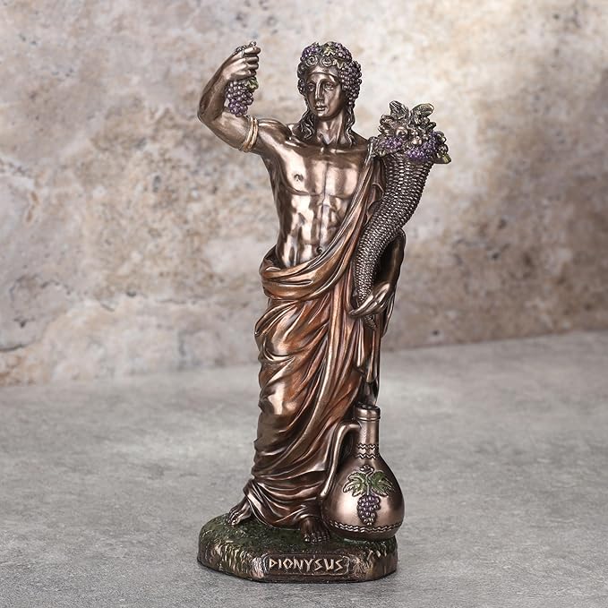 Estatua Veronese Design Dionisio Dios Griego del Vino Bronce Resina miniatura 5
