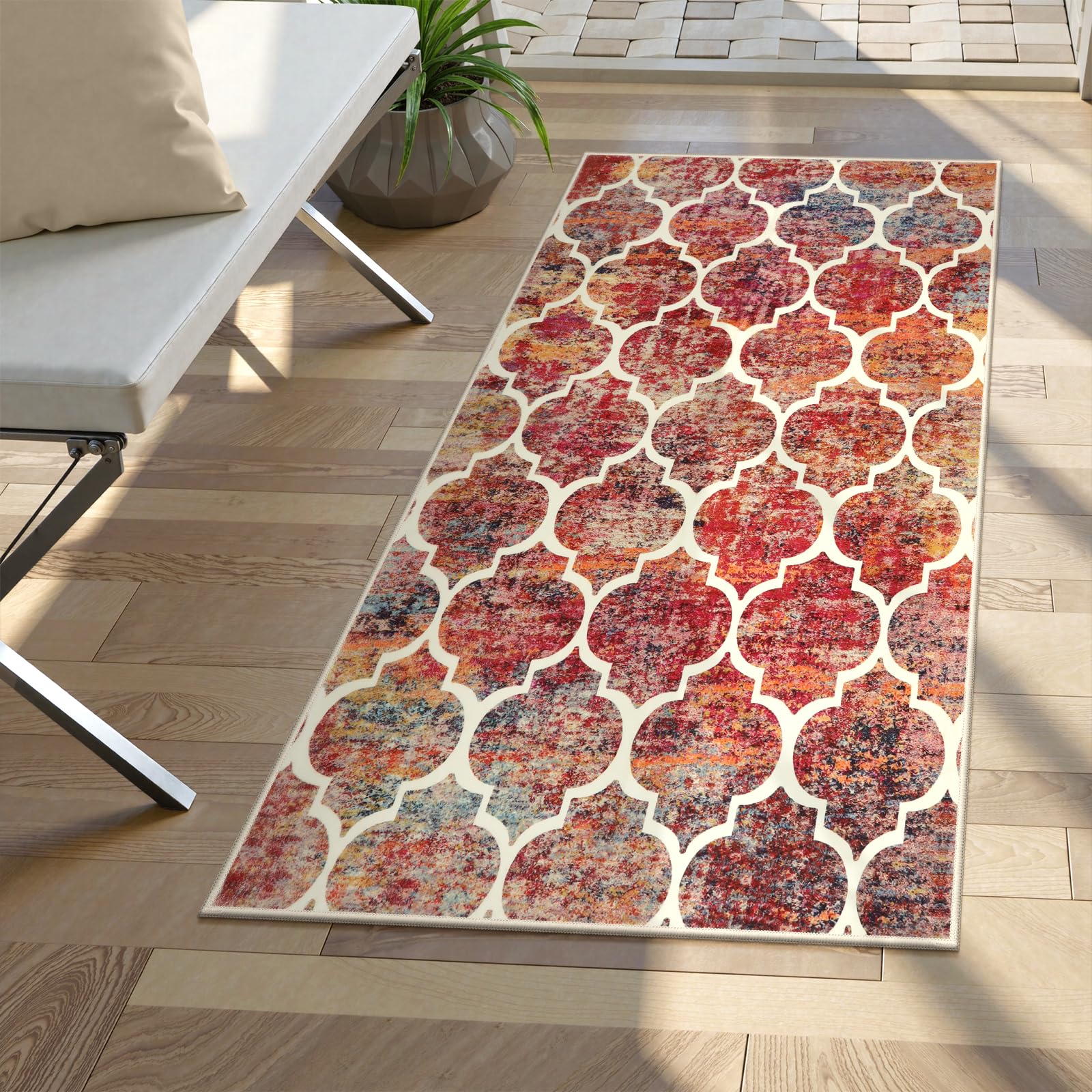 Amazon.com: Lahome Moroccan 2x4 Rug Washable Runner Rugs, Non-Slip