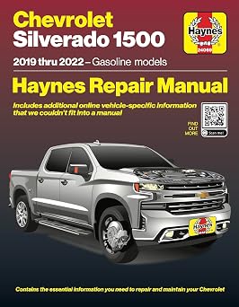 Chevrolet Silverado 1500 20192022 Haynes Repair Manual Covers 2.7L, 4.3L, 5.3L & 6.2L Gas Engines Maintenance, Repairs, Troubleshooting & Wiring Diagrams