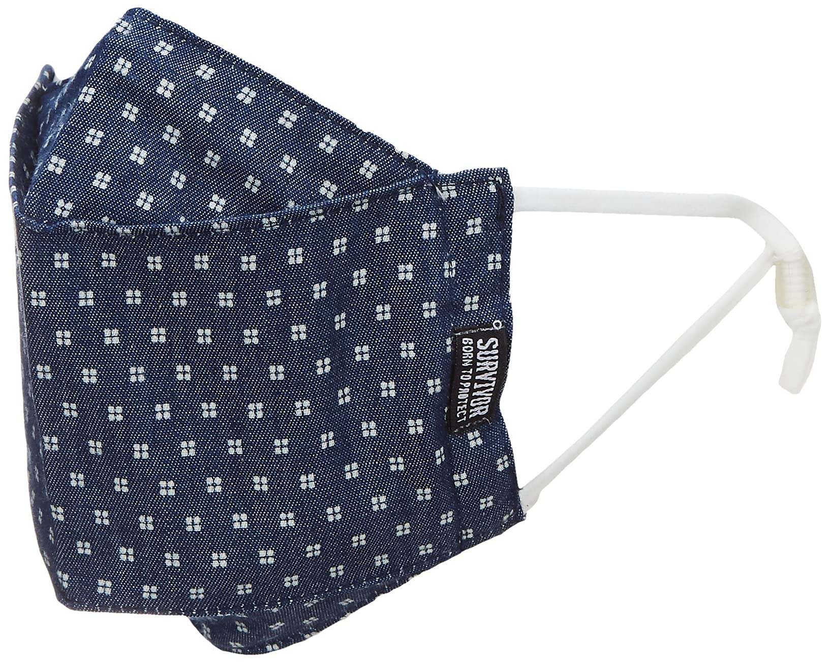 Survivor,Aizome Survivor 2 Layer Denim Cloth Reusable Masks (Ssu-05546-C5) ( Pack Of 5)