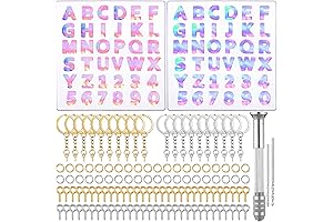 2Pcs Alphabet Letter Resin Molds Backup Kit for Keychain