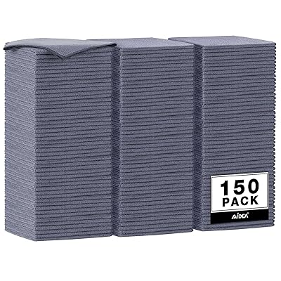 AIDEA Microfiber Cleaning Cloth Grey 150PK, Microfiber Towels for Cars, Premium Car Cloths, Dusting Cloth Lint Free Cleaning Rags for SUVs, House, Kitchen, Window, Workshops,12×12"