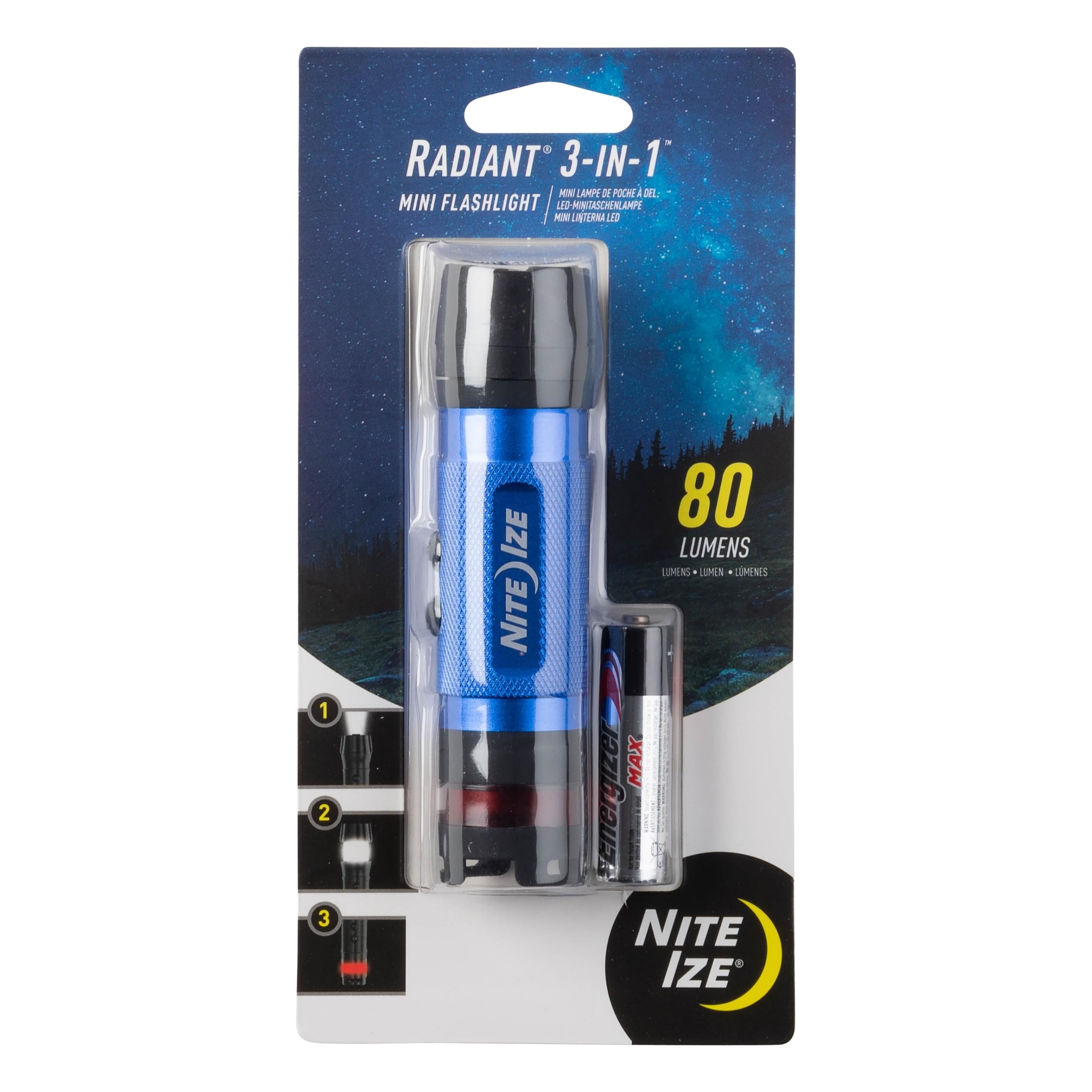 Nite Ize Radiant 3-in-1 Mini Flashlight, Flashlight Lantern and