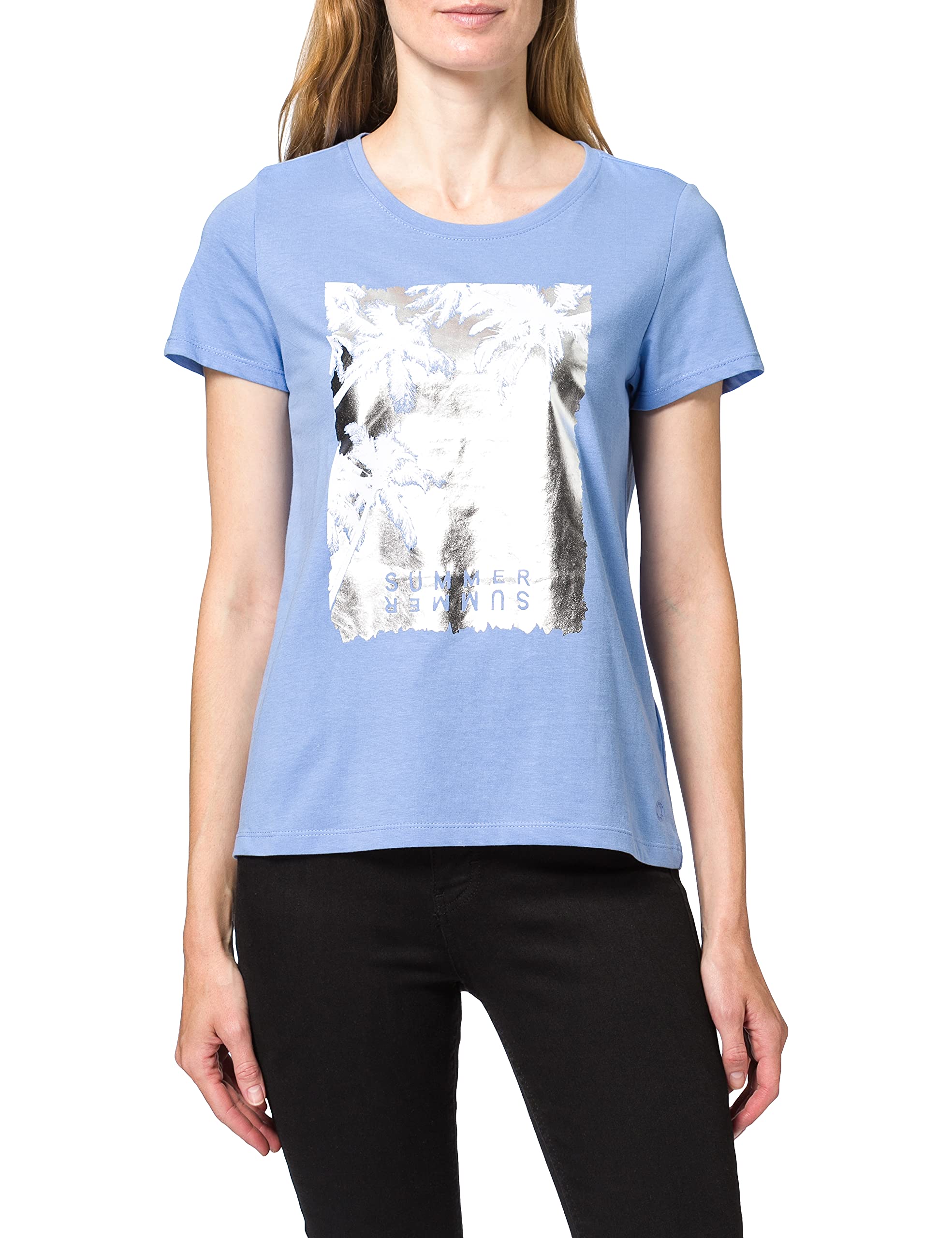 s.Oliver Women's T-Shirt - Blue - 10