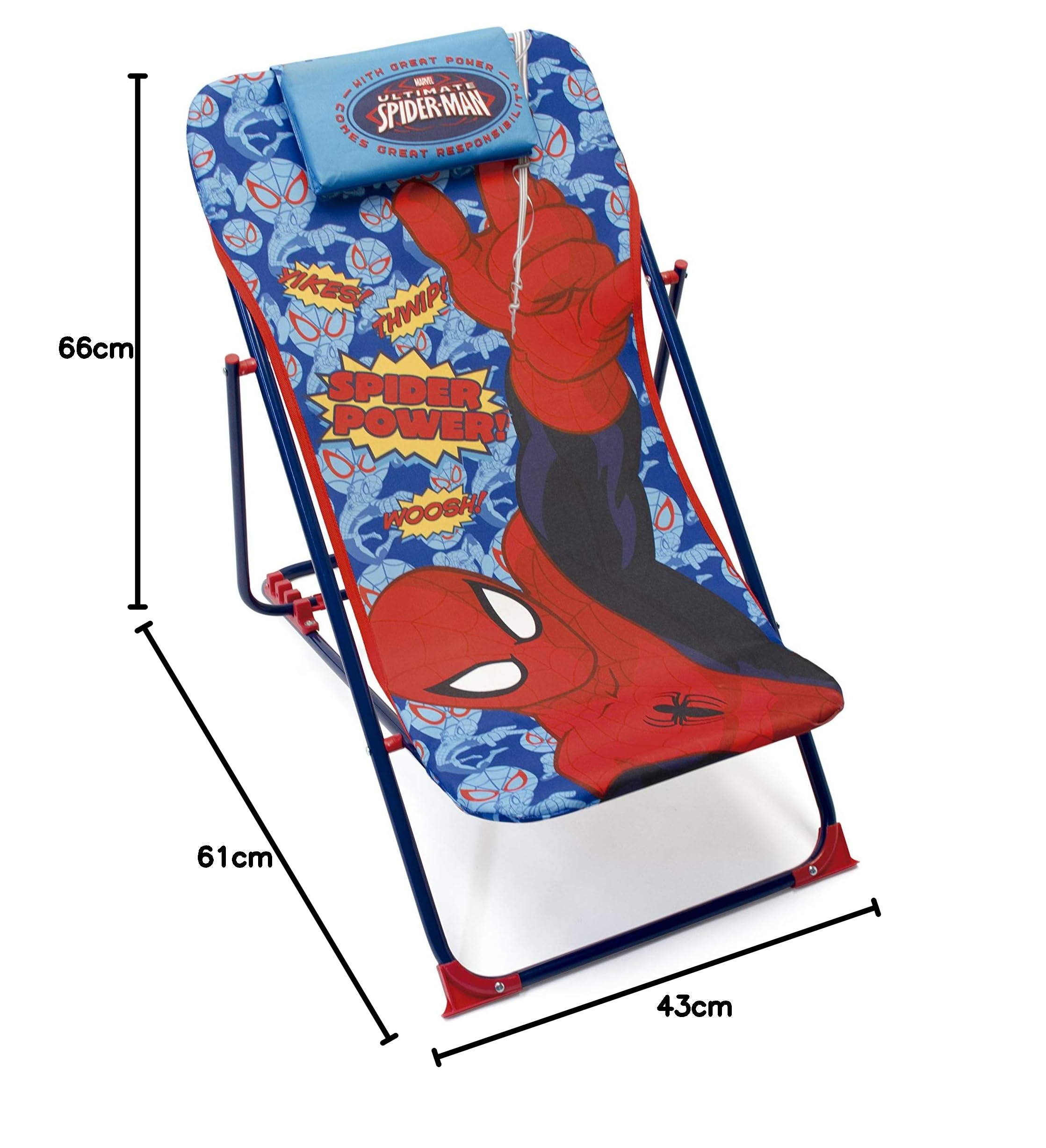 Spiderman 709462 Chilienne pour Enfant Métal Bleu 61 x 43 x 66 cm