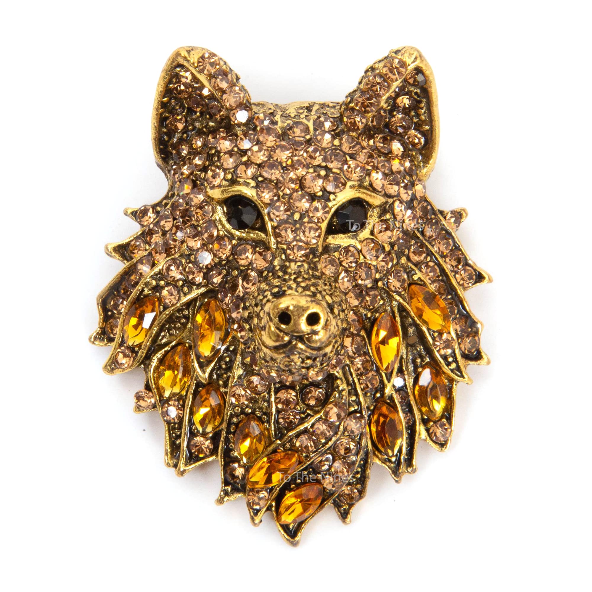 Golden Wolf Lapel Pin