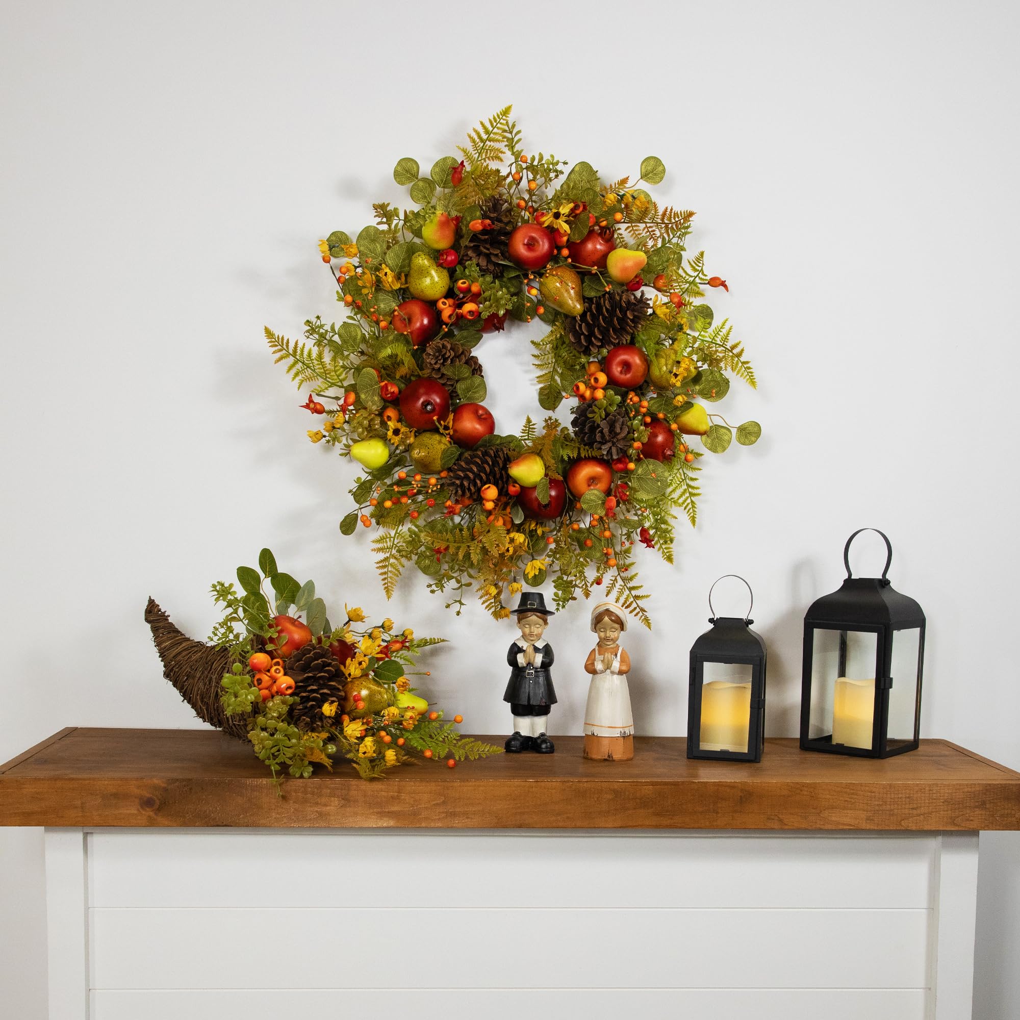 Northlight Apples and Pears Cornucopia Fall Harvest Decoration - 20