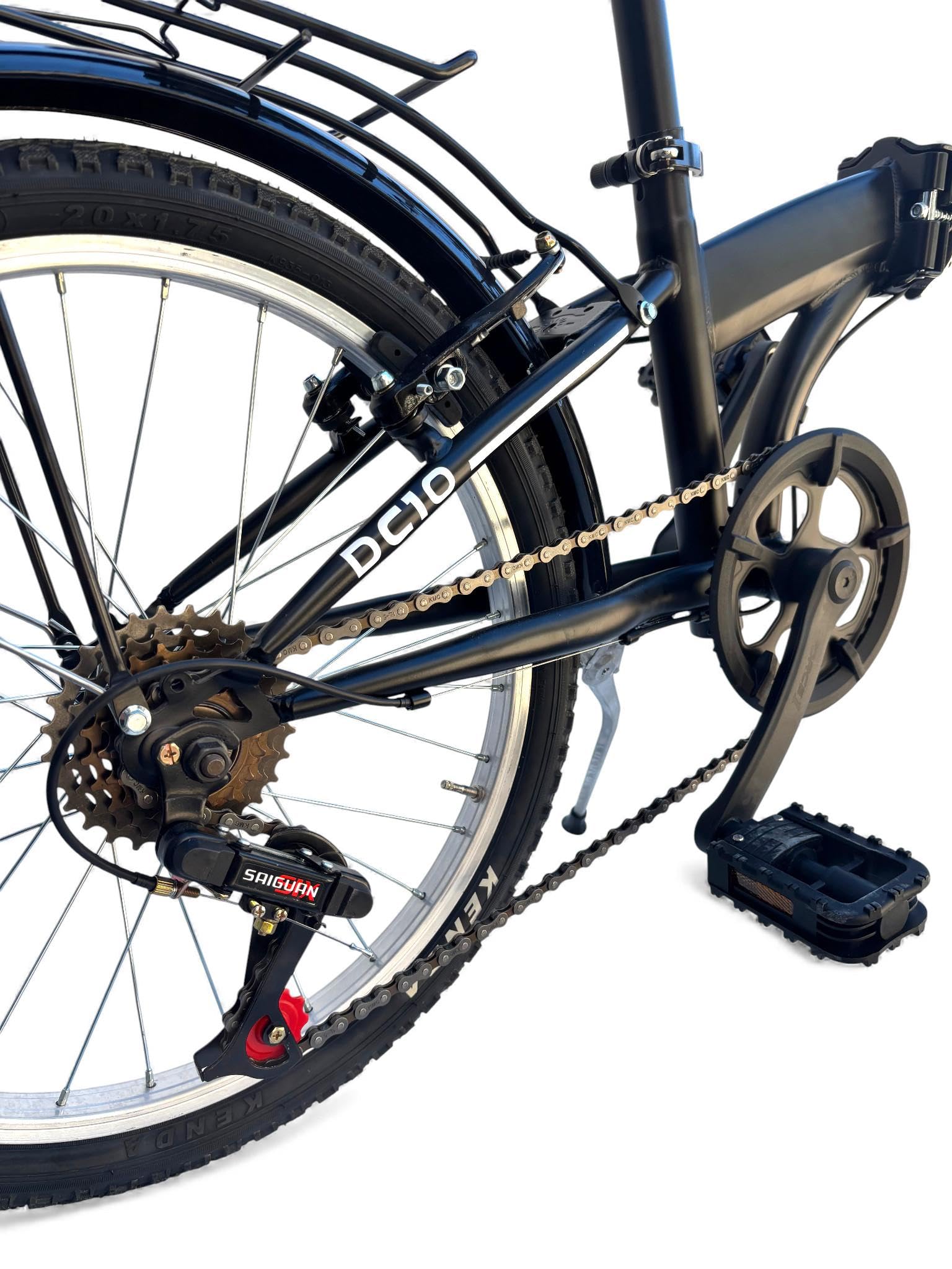 MADICKS Bicicletta Pieghevole 20" Folding Nera · City Bike Unisex con Cambio 6 Velocità · Telaio Robusto · Design Made in Italy · Comoda e Pratica per Uso Urbano