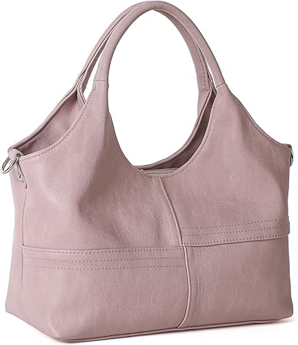 Miniatura 12 de KOGTLA Bolsos de cuero vegano para mujer con correa de bandolera desmontable, bolsos de mano para damas, bolsos tote estilo hobo con asa superior
