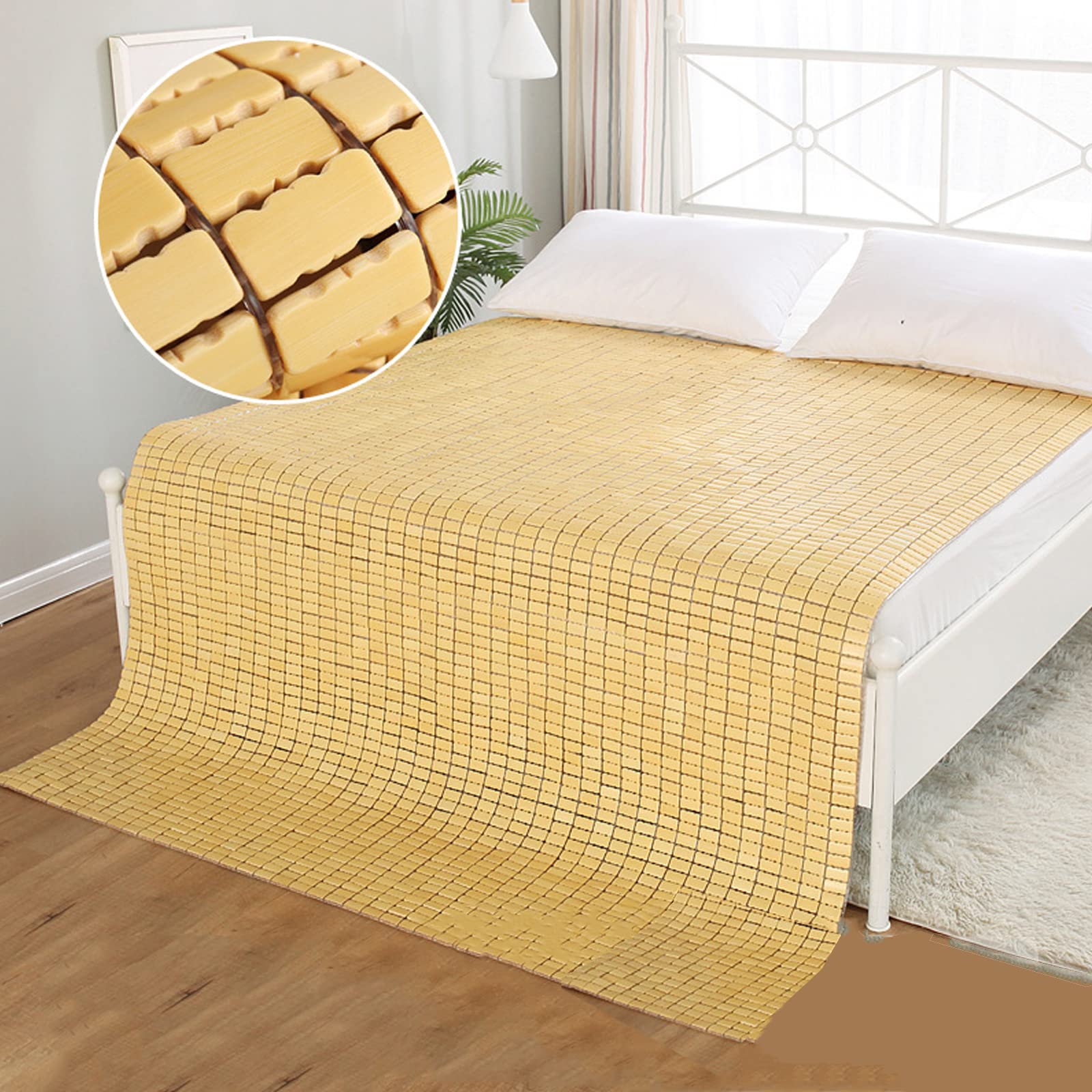 Amazon｜FENGSHOUU 竹 シーツ 夏用冷却パッド 冷感シーツ 敷パッド
