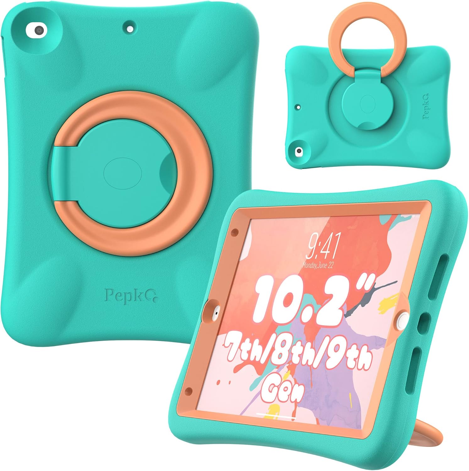 PEPKOO Kids Case for iPad 9th 8th 7th Generation 10.2 inch