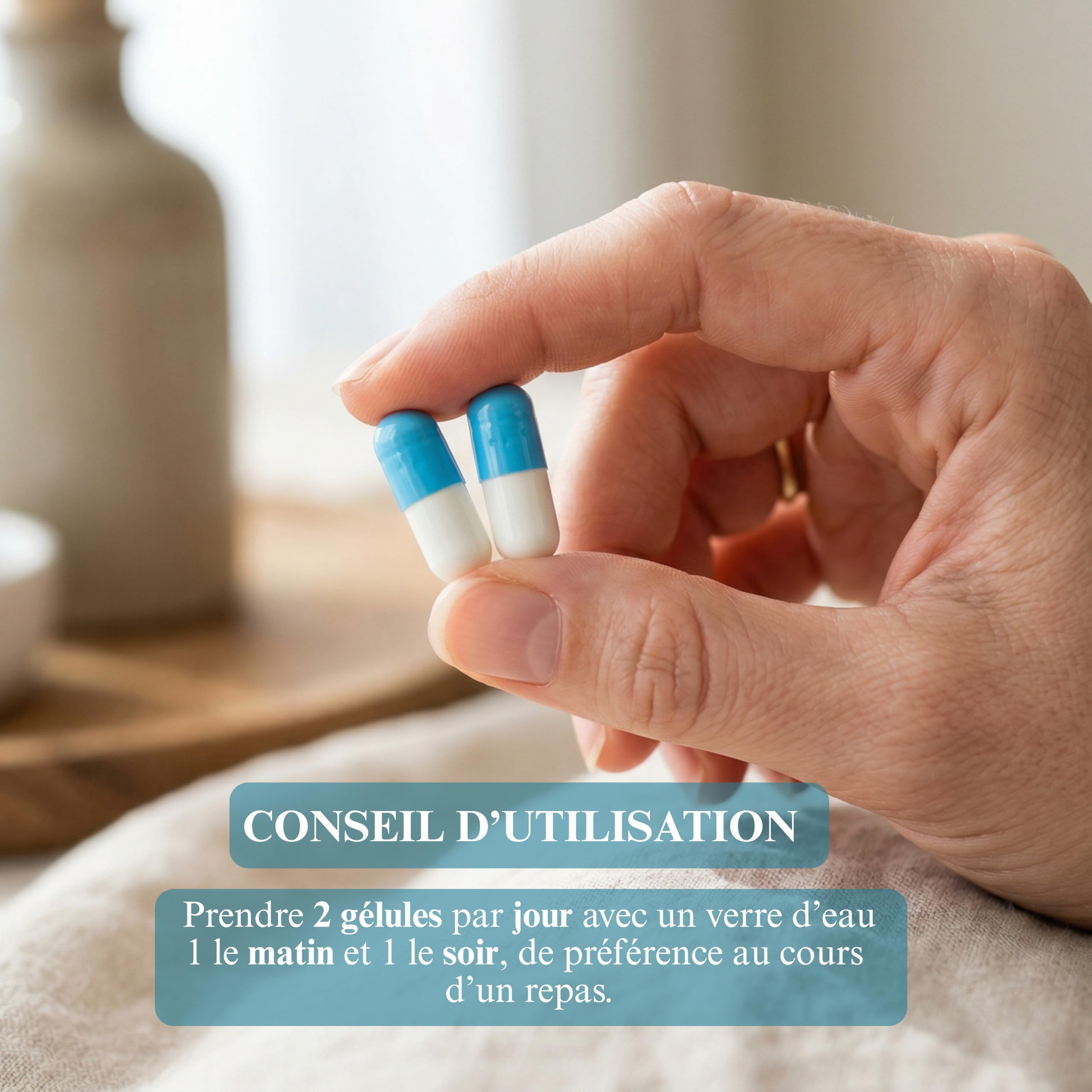 Cortisol Manager – Anti-Stress & Équilibre Mental – Ashwagandha 5% Withanolides, L-Théanine, Magnésium Bisglycinate & Vitamine D3 – Sommeil & Fatigue – 60 Gélules Végan – Cure 1 Mois