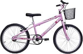 Bicicleta Aro 20 Infantil Feminina Com Cesta Saidx (Rosa)